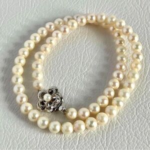 Chanel Pearl Necklace with CC Pendant